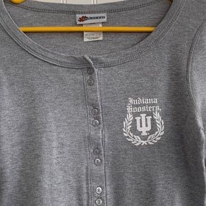 Indiana University Hoosiers womens L gray tshirt